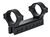 BKL 1-Pc Mount, 30mm Rings, 3/8" or 11mm Dovetail, 4" Long, 6 Base Screws, Matte Black