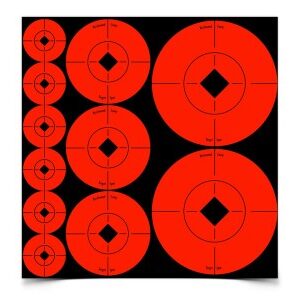 Birchwood Casey Assorted Bullseye Target Spots, Orange